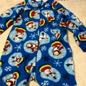 Size 18M fleece snowman pjs pair